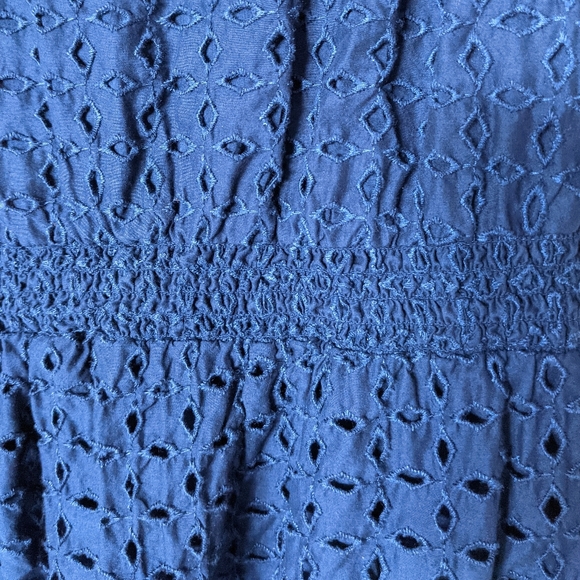 Maternity - Navy eyelet lace dress - Picture 2 of 4